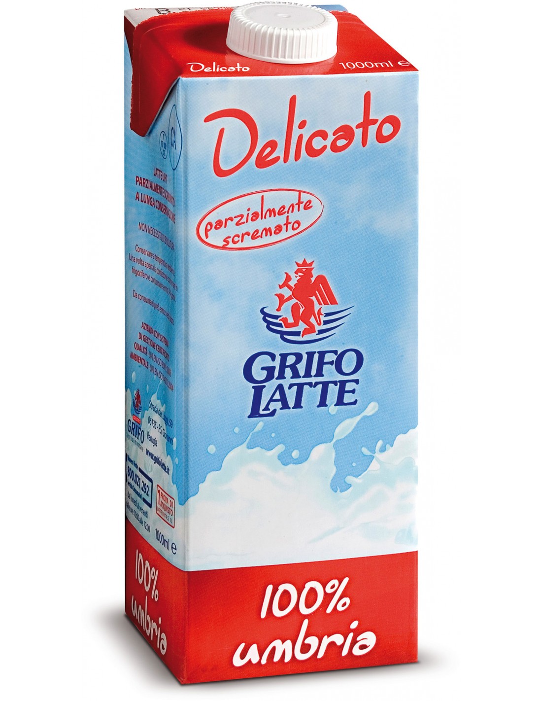 Latte UHT Delicato Parzialmente Scremato Grifo - CARTONE
